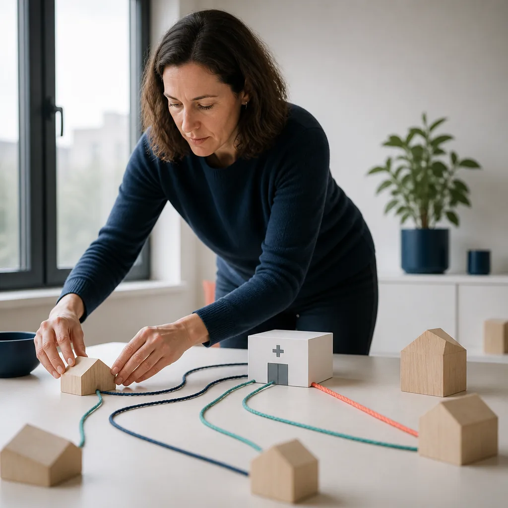 Une chercheuse relie des maquettes de quartiers à une clinique pour représenter les inégalités d'accès